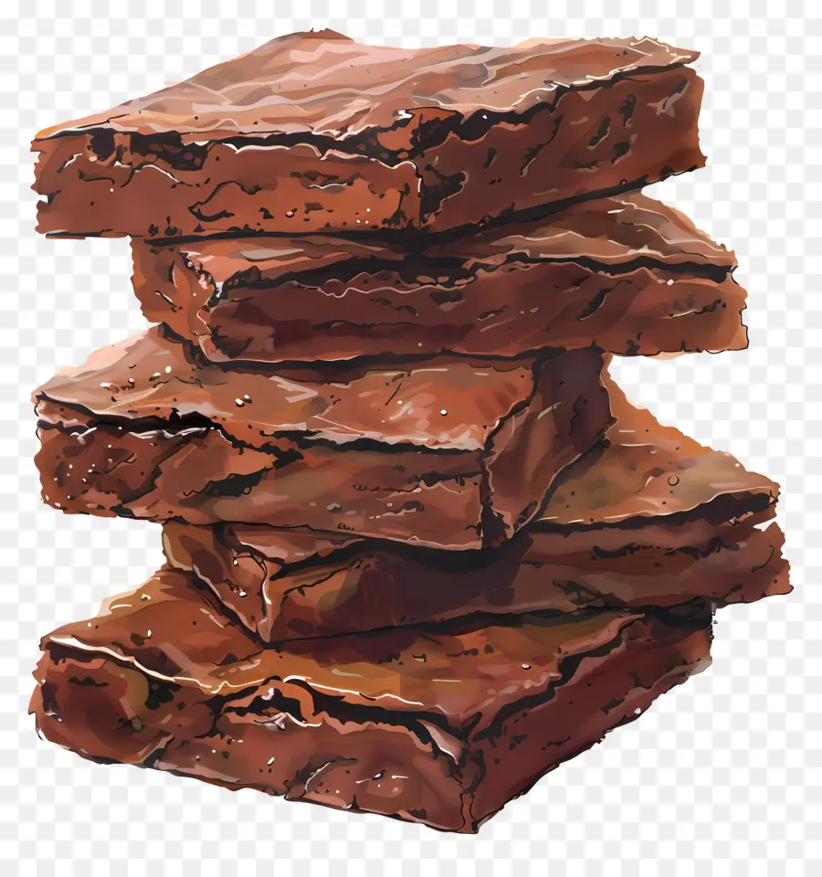 Pilha De Brownies，Chocolate PNG