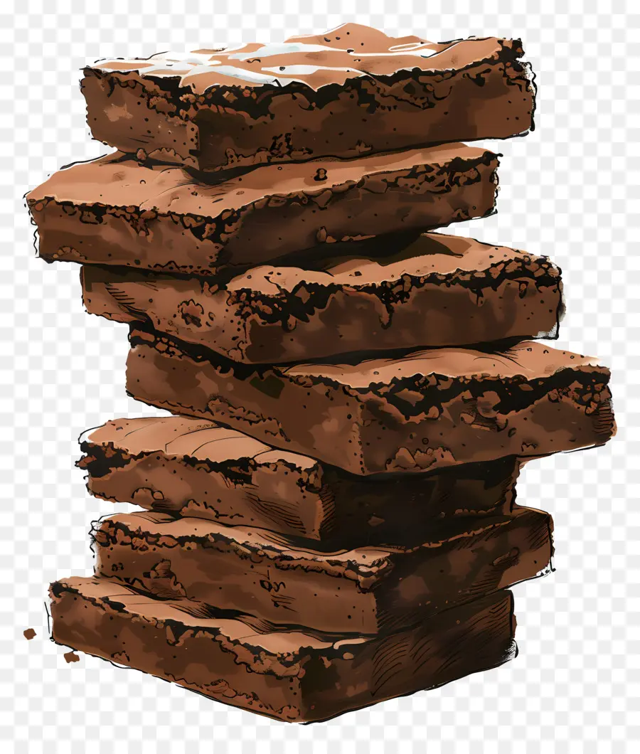 Pilha De Brownies，Brownies De Chocolate PNG