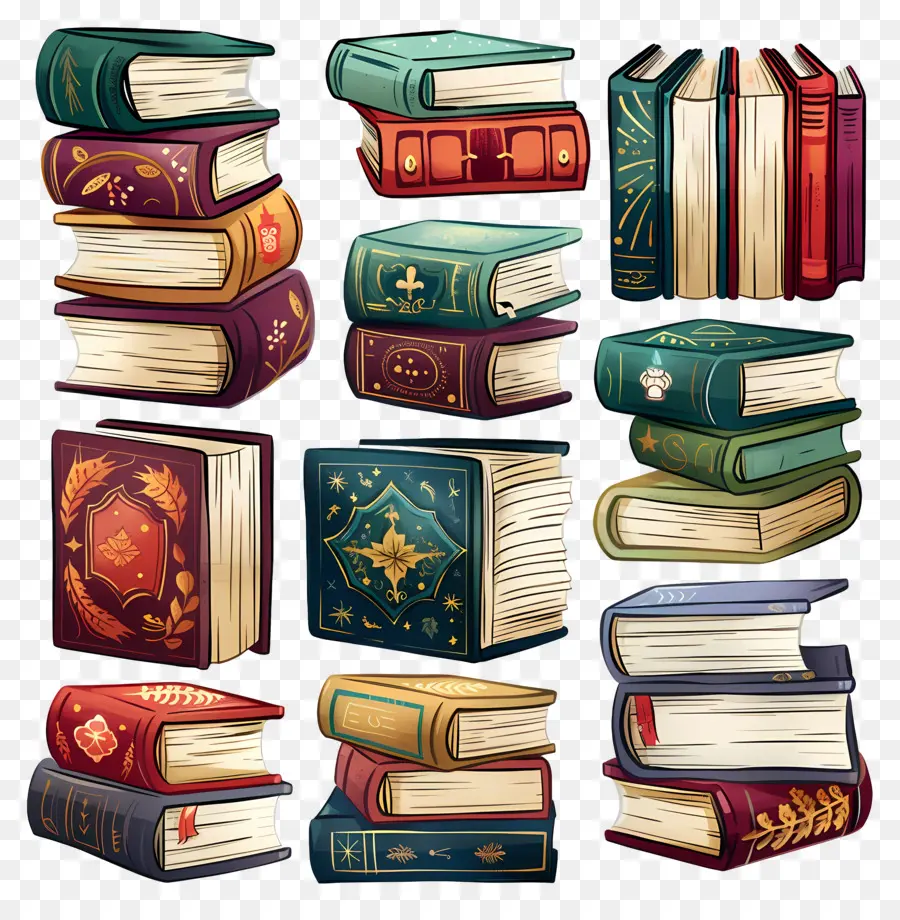 Fileira De Livros，Livros Coloridos PNG