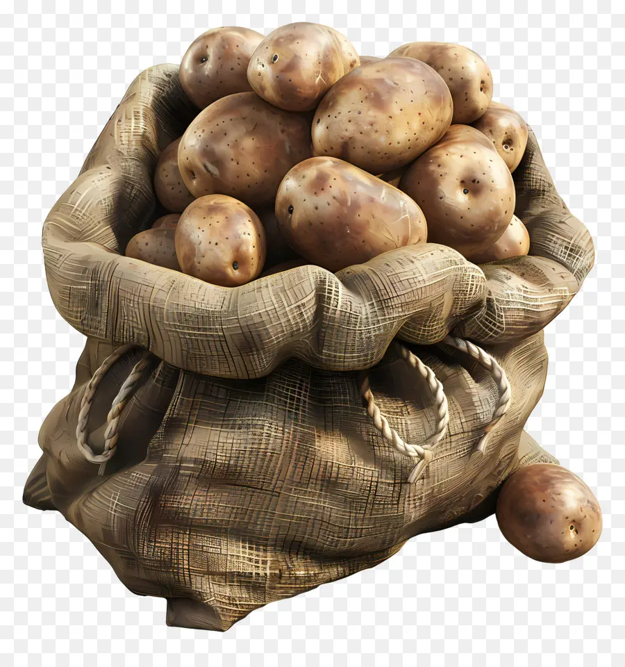 Batatas Em Saco De Estopa，Batatas PNG