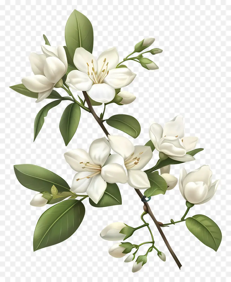 Flores De Jasmim Branco，Flores Brancas PNG