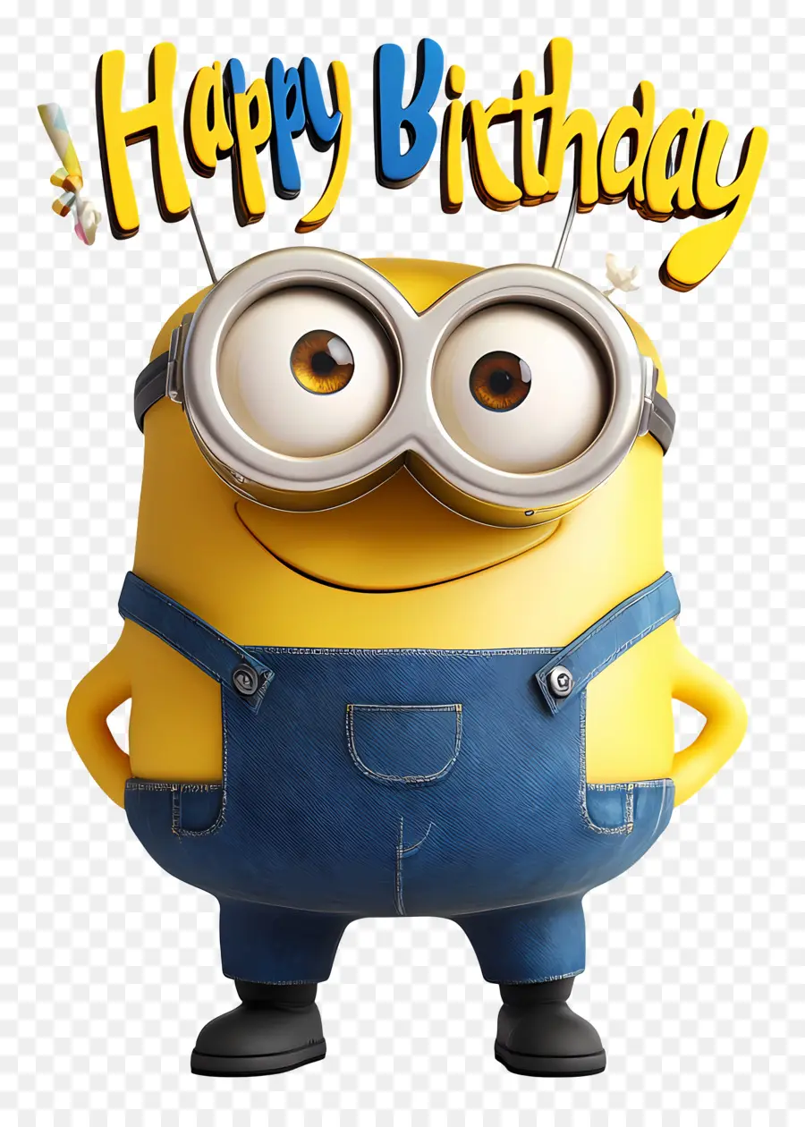 Feliz Aniversário，Minion Com Sinal De Feliz Aniversário PNG