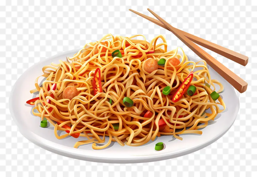 Chow Mein，Macarrão PNG