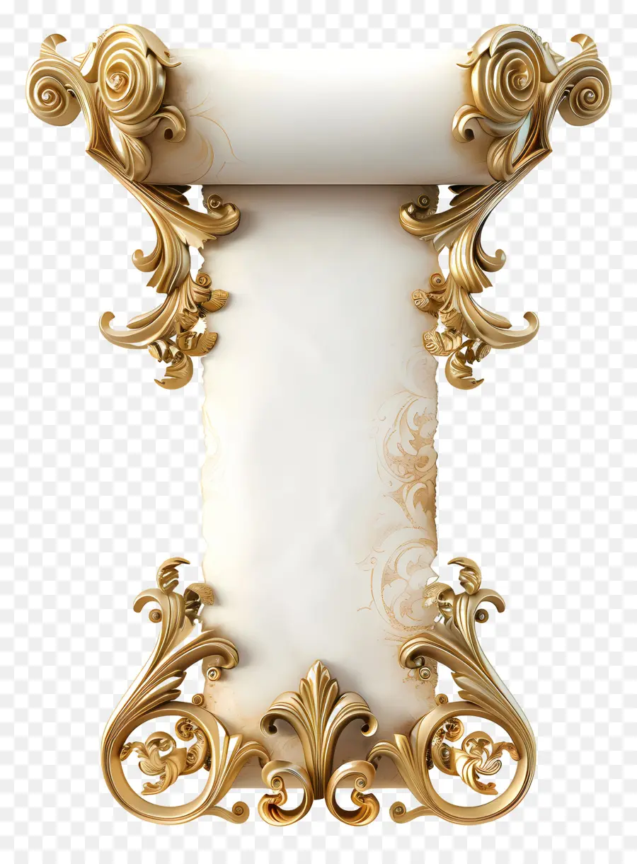 Pergaminho Real，Moldura Ornamentada PNG