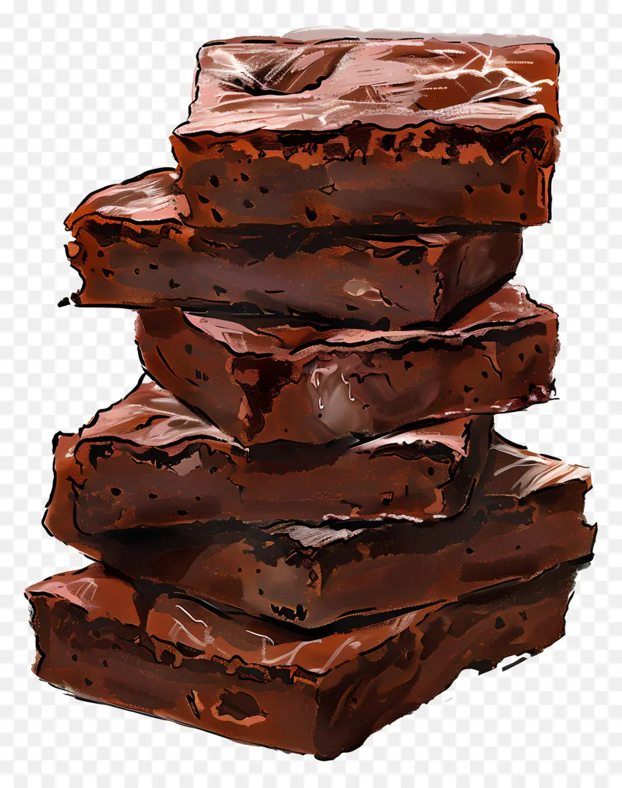 Pilha De Brownies，Brownies PNG