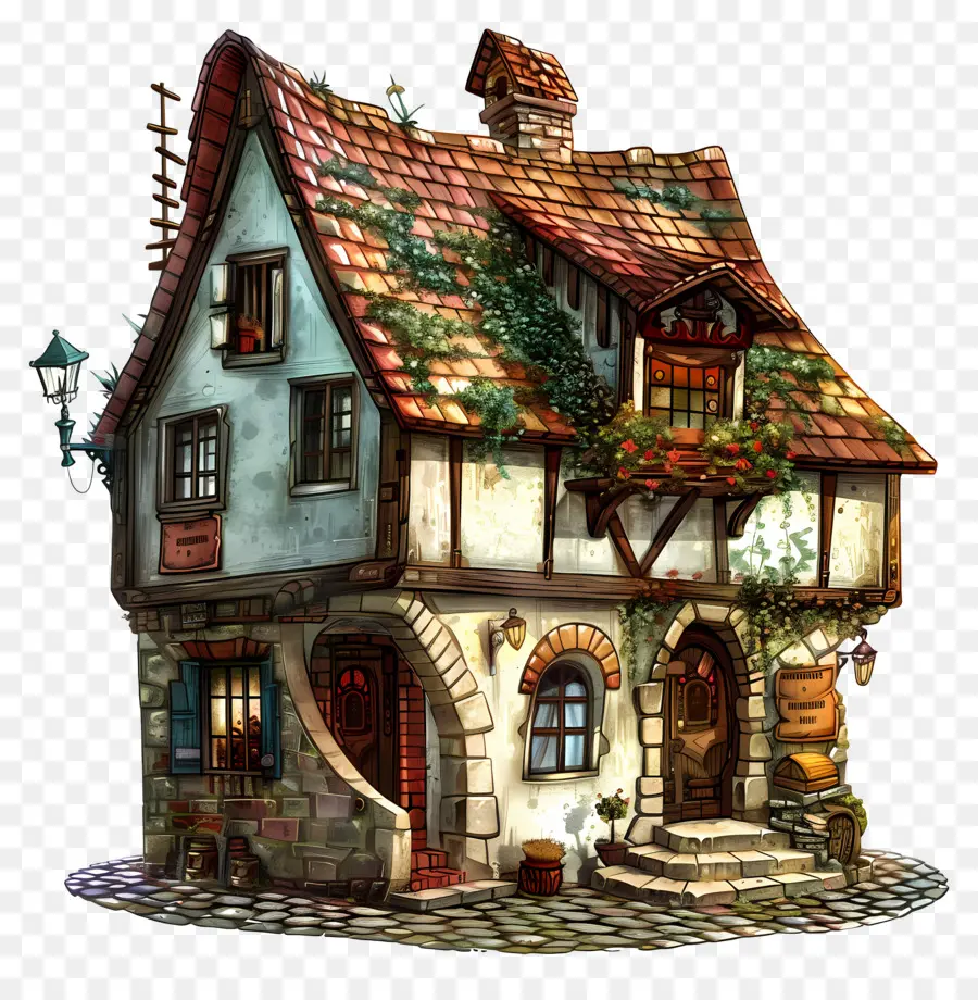 Casa De Aldeia，Casa Fofa De Doodle PNG