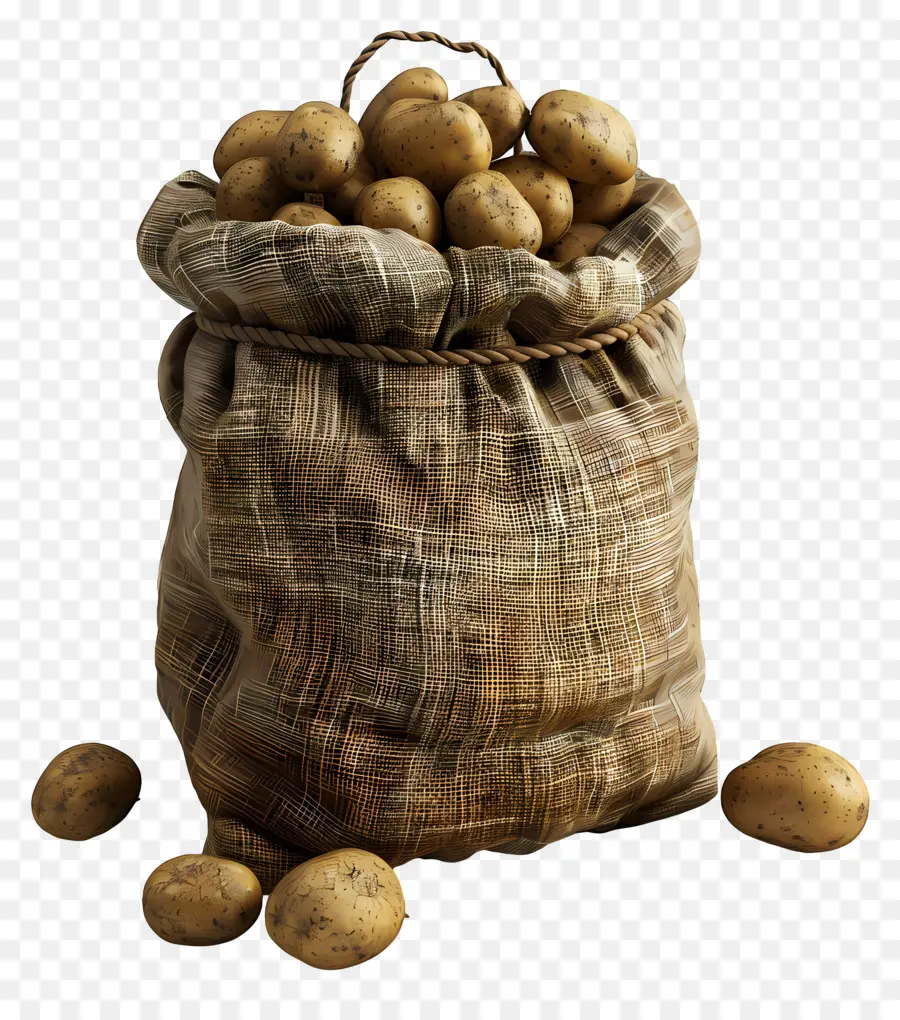 Batatas Em Saco De Estopa，Saco De Batatas PNG