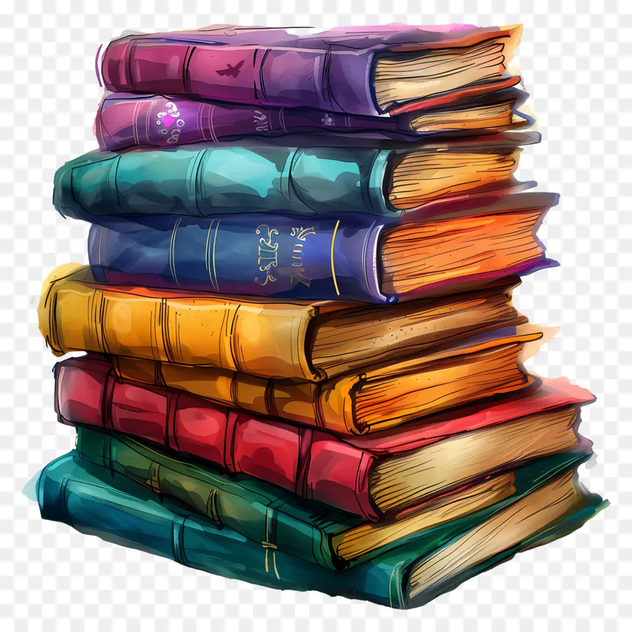 Livros Animados，Livros Coloridos PNG