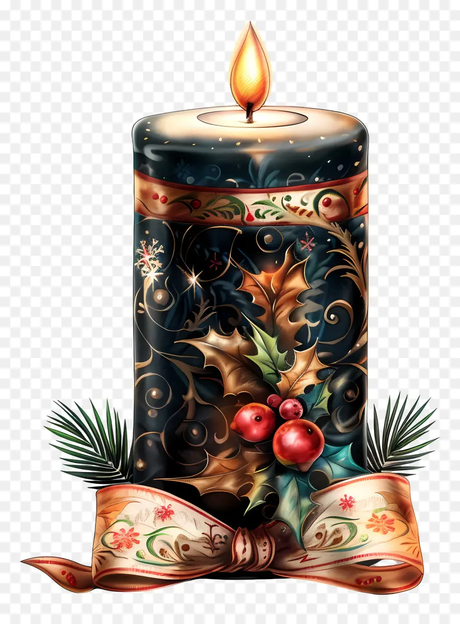 Vela De Natal，Vela Decorativa PNG