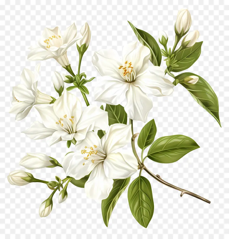 Flores De Jasmim Branco，Flores Brancas PNG