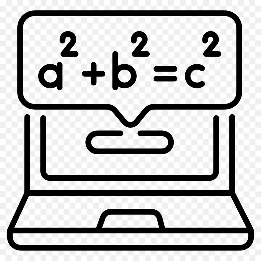 Fórmula，Equação Matemática No Laptop PNG