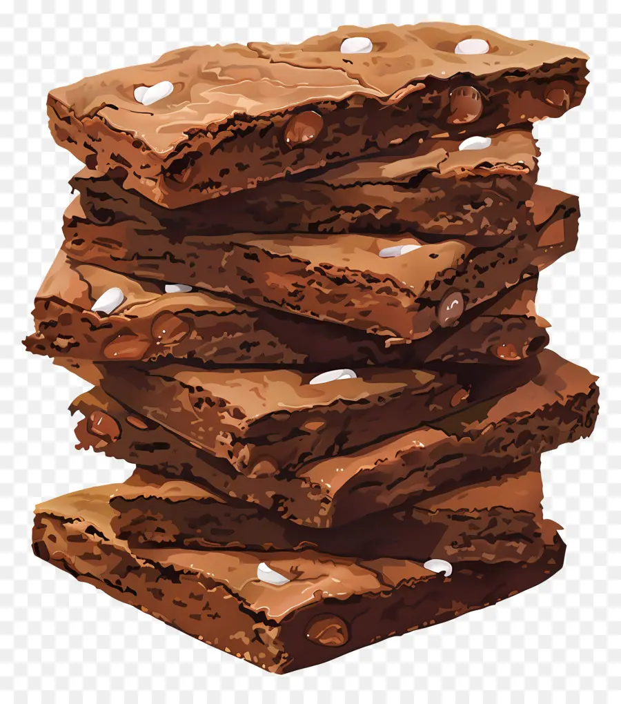 Pilha De Brownies，Brownies De Chocolate PNG