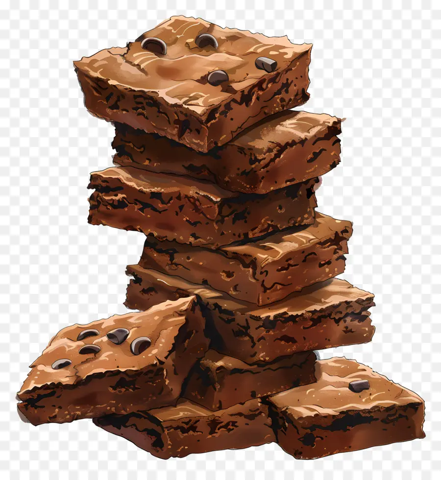 Pilha De Brownies，Brownies PNG