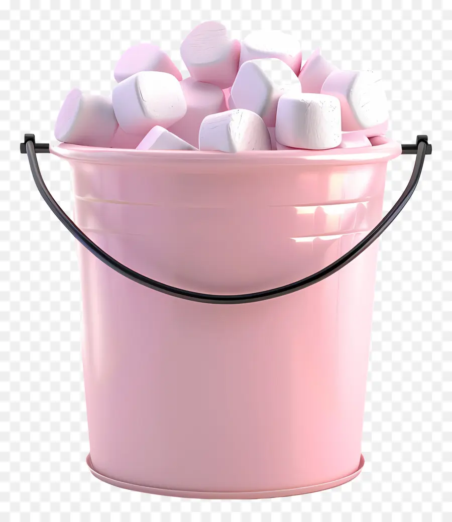 Marshmallow No Balde，Balde De Marshmallows PNG