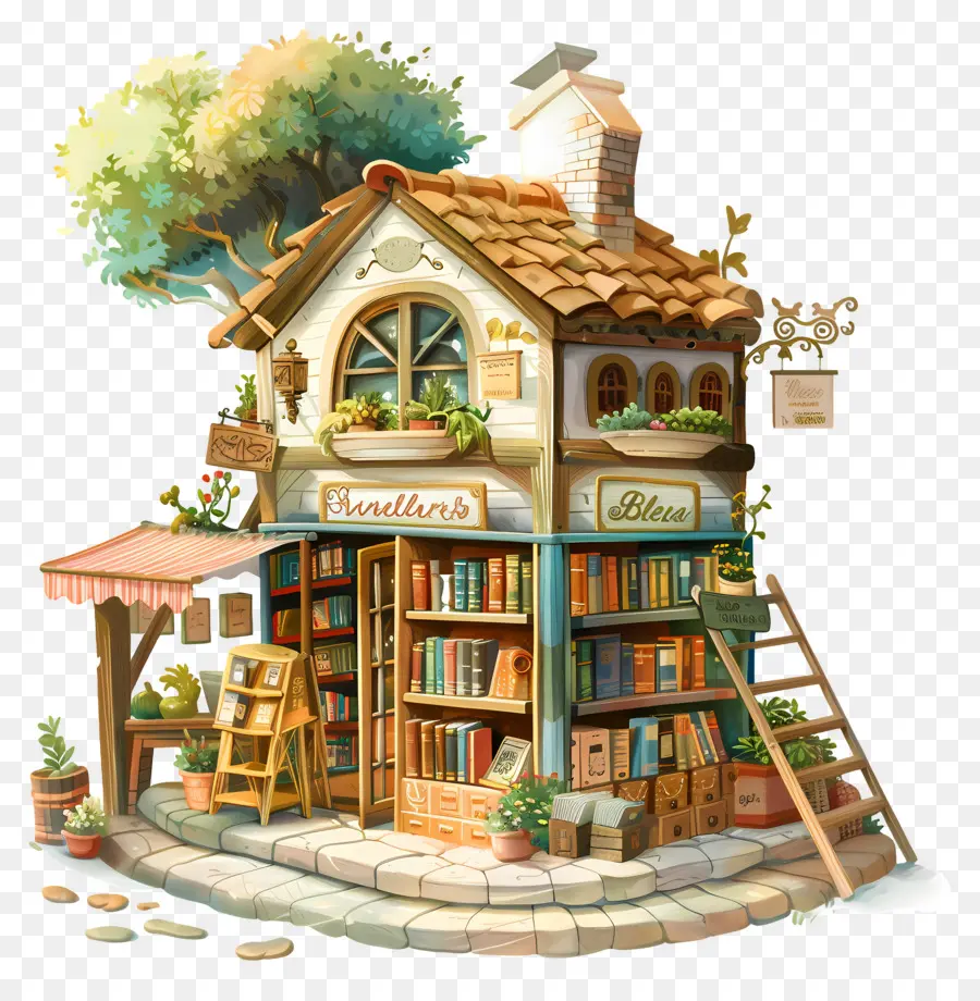 Livraria，Casa Doodle PNG