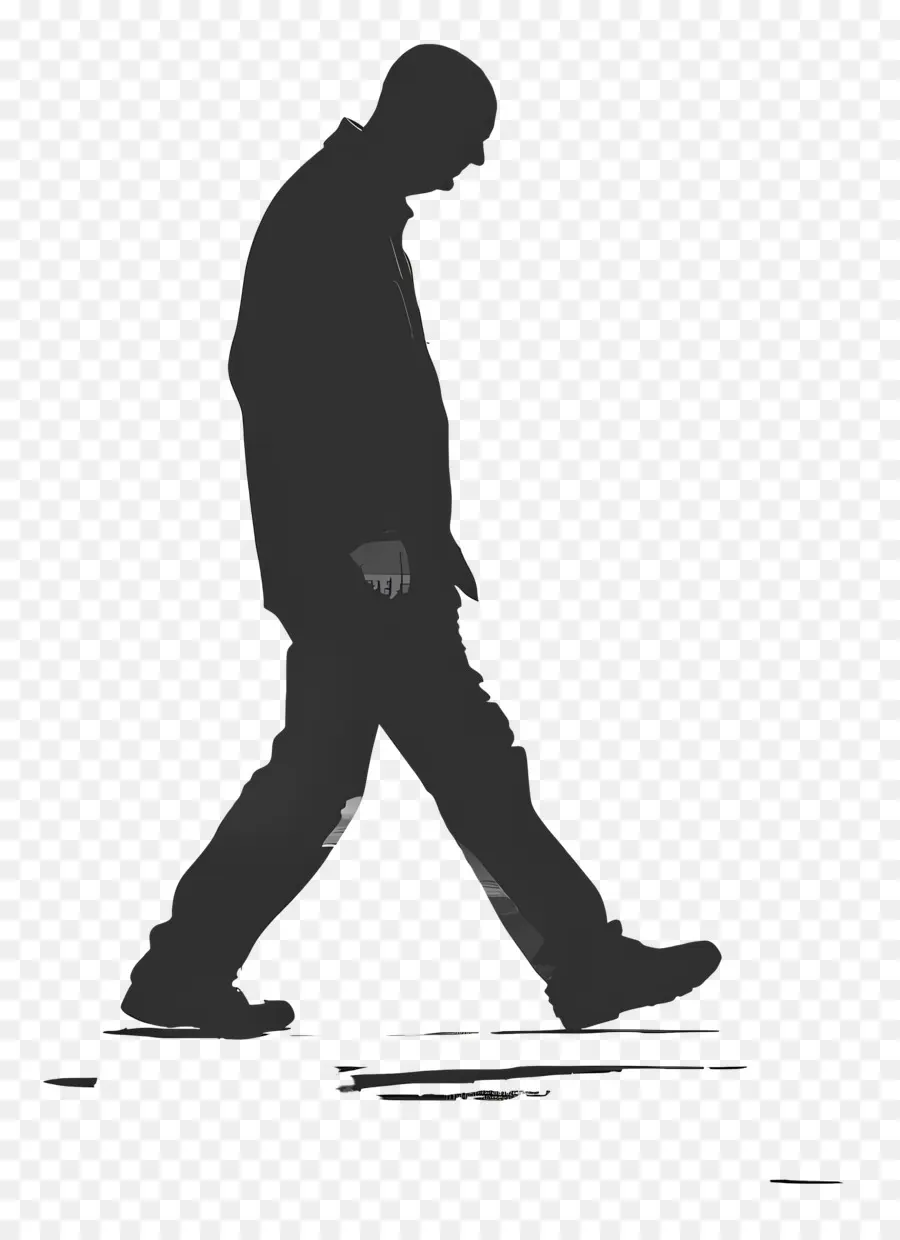 Silhueta De Homem Andando，Silhueta Andando PNG