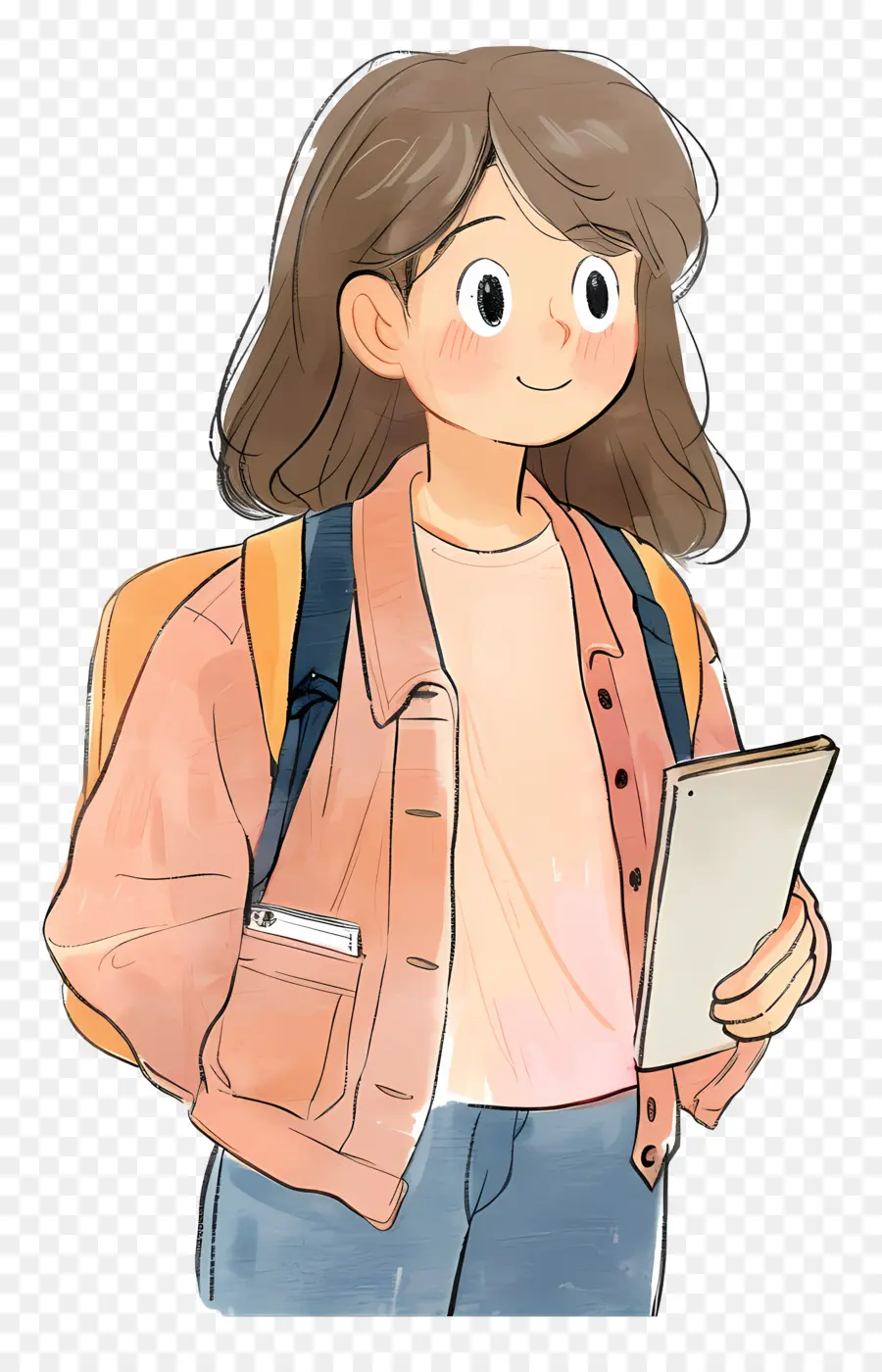 Estudante De Coaching，Menina Com Tablet PNG