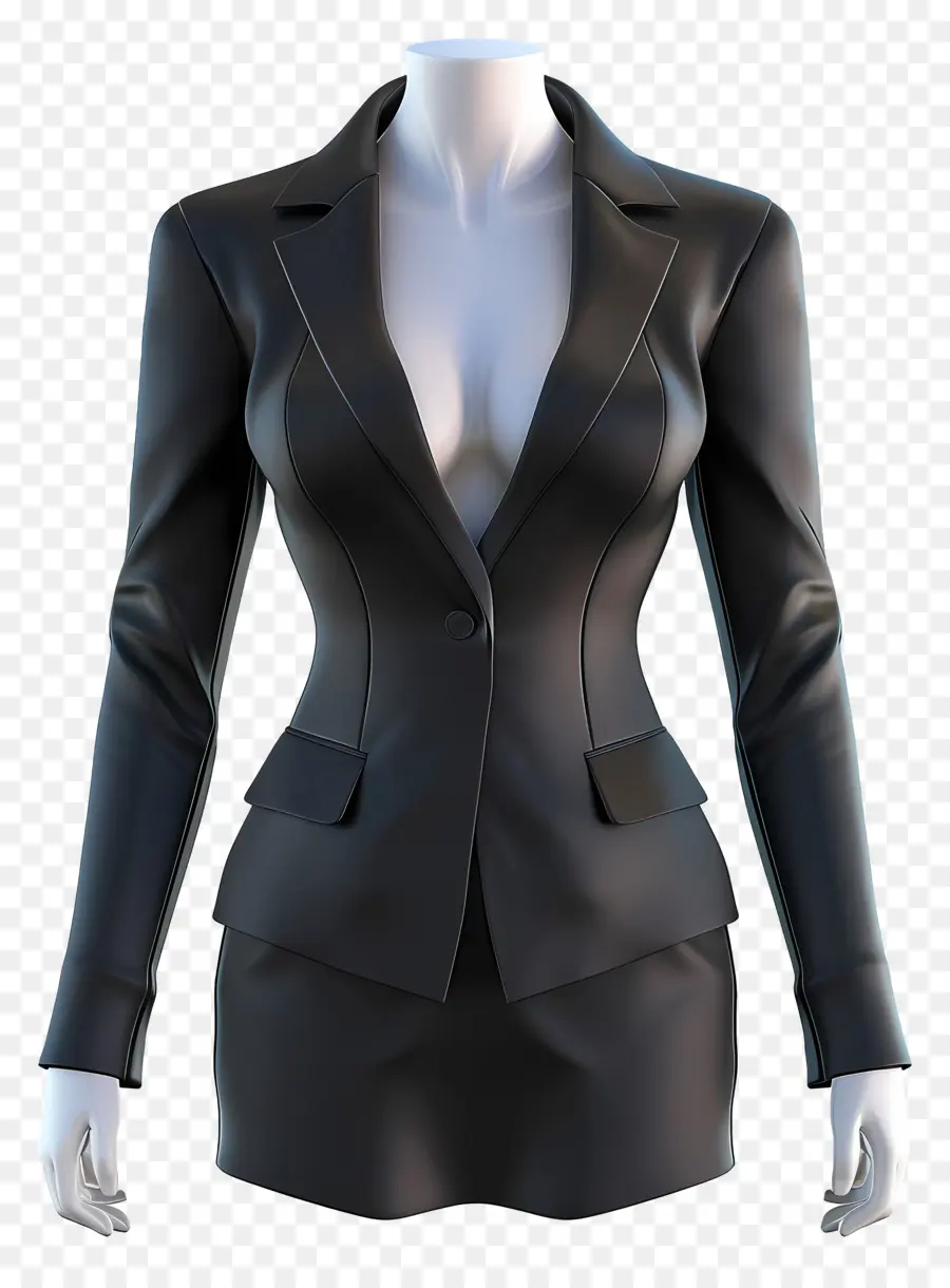 Traje Formal Feminino，Manequim Preto PNG