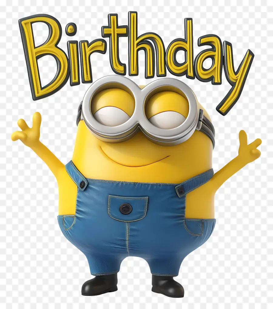 Feliz Aniversário，Minion Com Sinal De Feliz Aniversário PNG