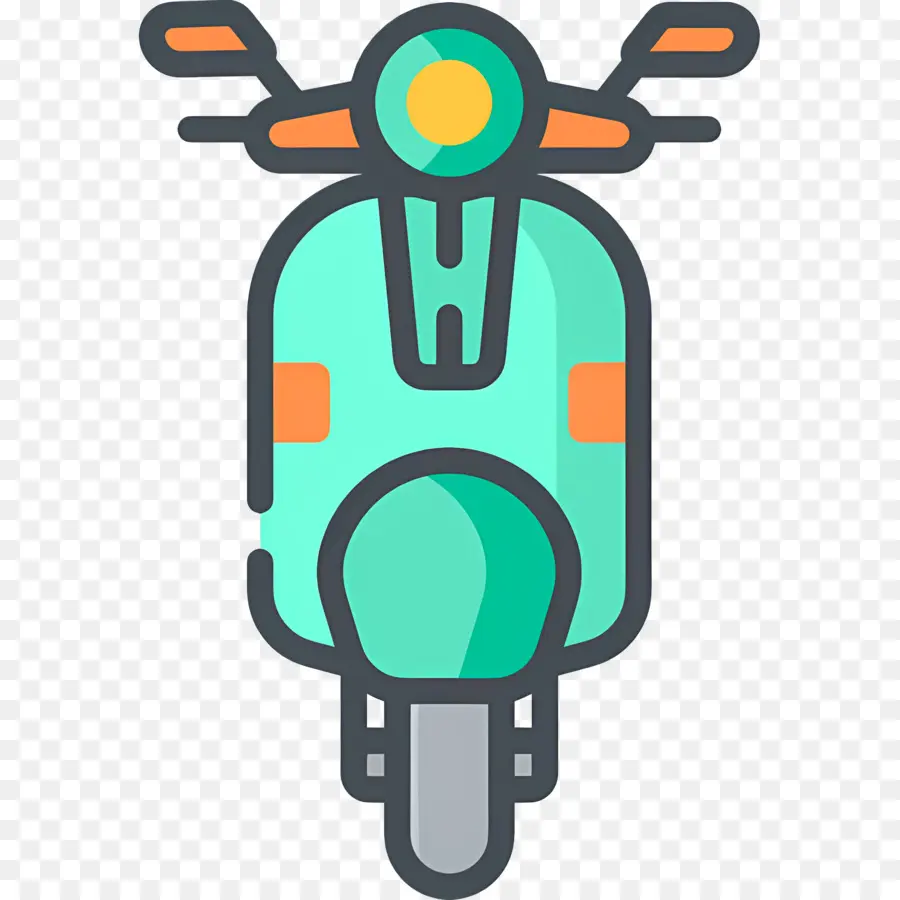 Motocicleta Antiga，Scooter Verde PNG