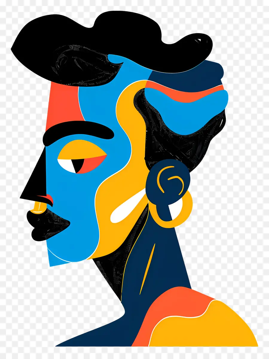 Estudante De Coaching，Rosto Abstrato PNG