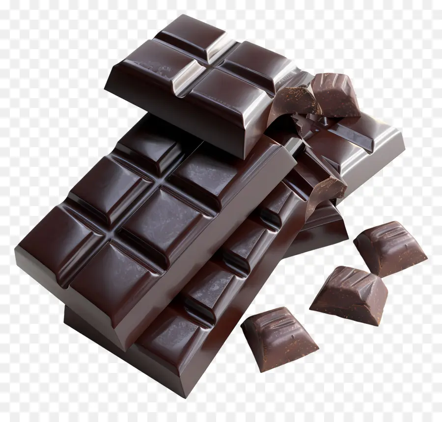 Chocolate Escuro，Pilha De Barras De Chocolate PNG