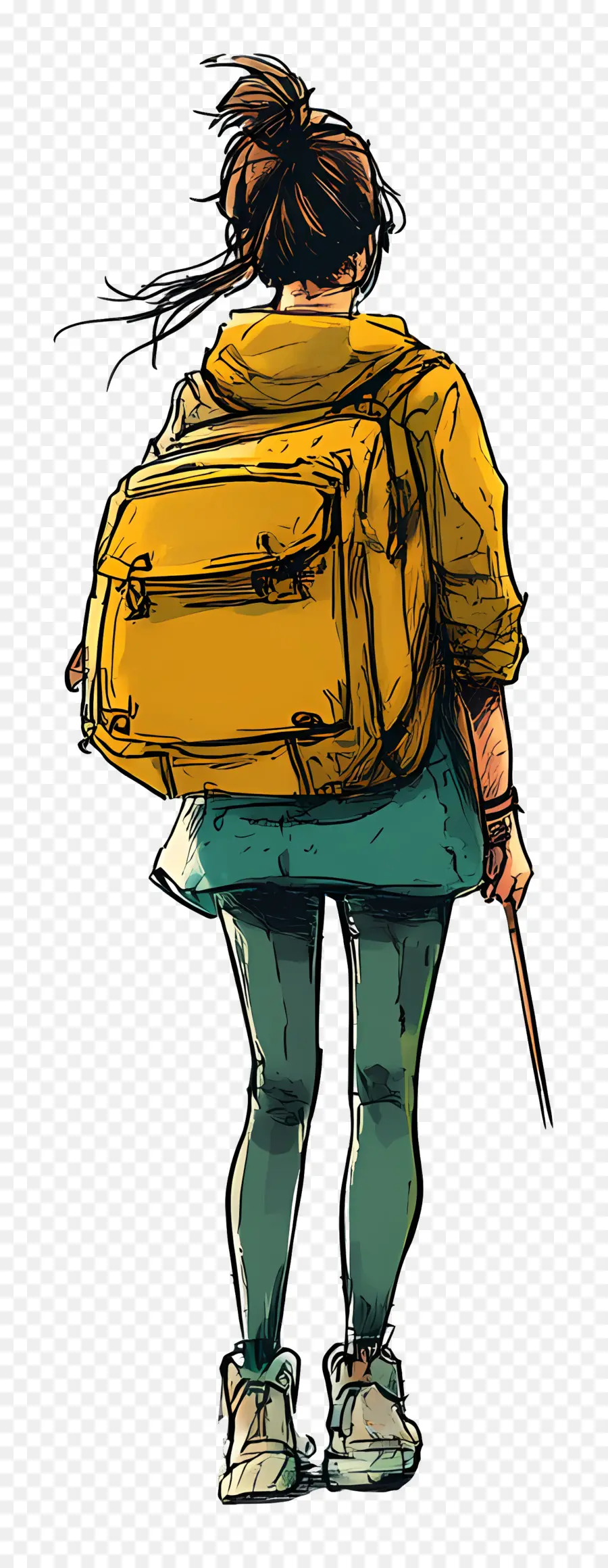 Desejo De Viajar，Menina Com Mochila PNG