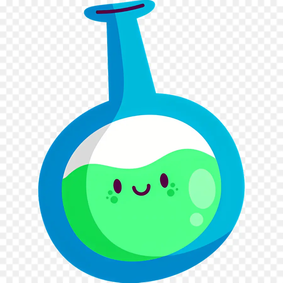 Frasco De Química，Líquido Verde Fofo PNG