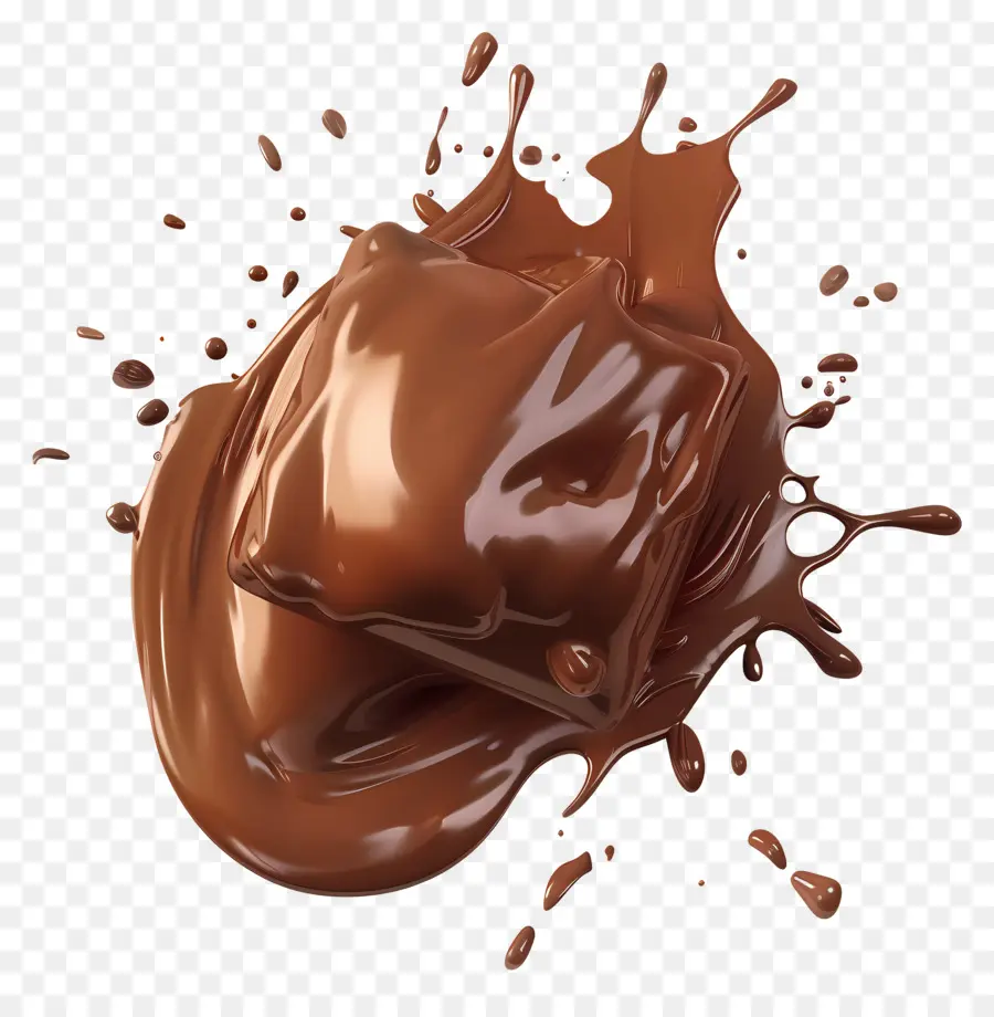 Chocolate Derretido，Respingo De Chocolate PNG