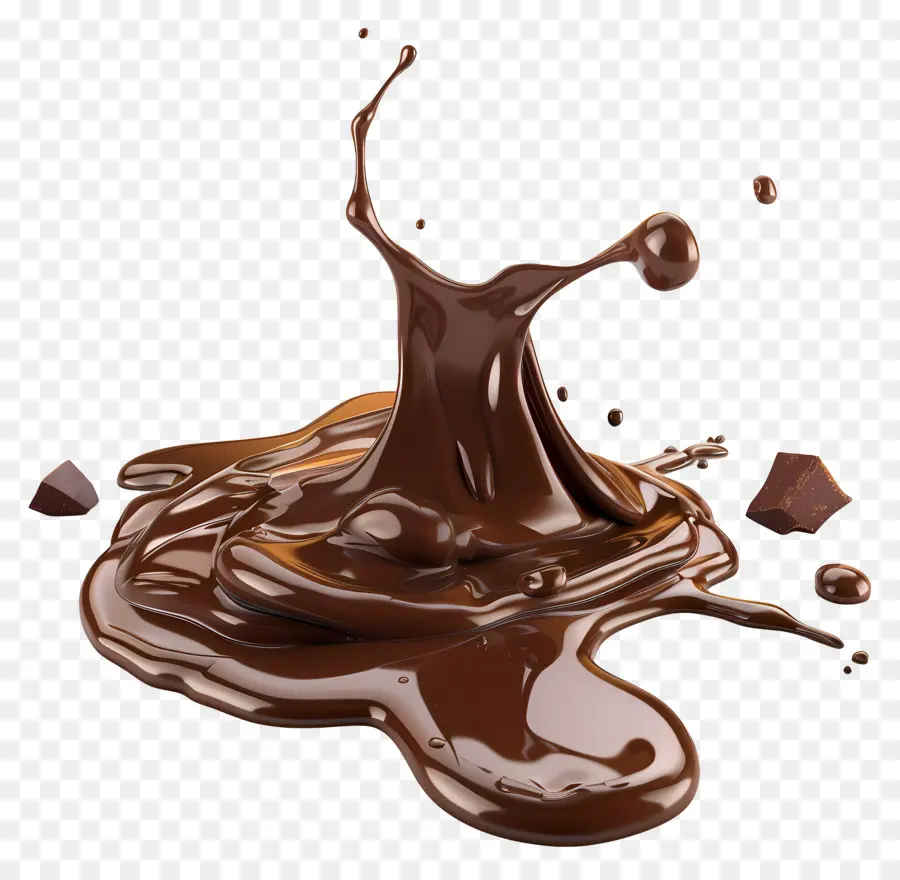 Chocolate Derretido，Respingo De Chocolate PNG