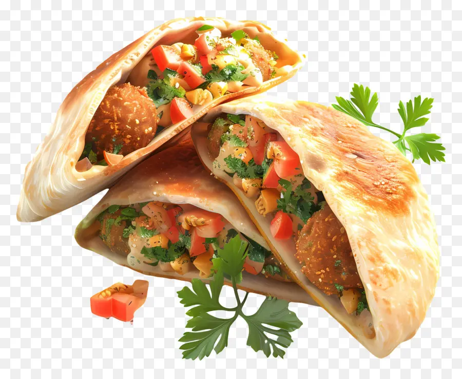 Falafel，Wraps De Falafel PNG