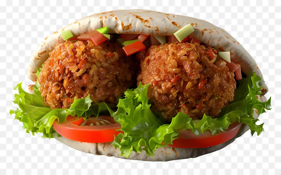 Falafel，Sanduíche De Falafel PNG