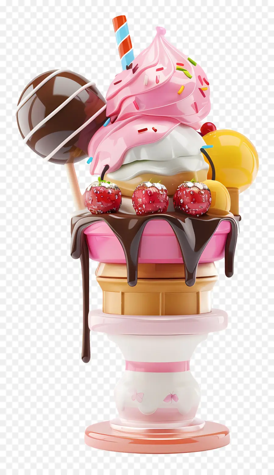 Sundae De Sorvete，Sobremesa PNG