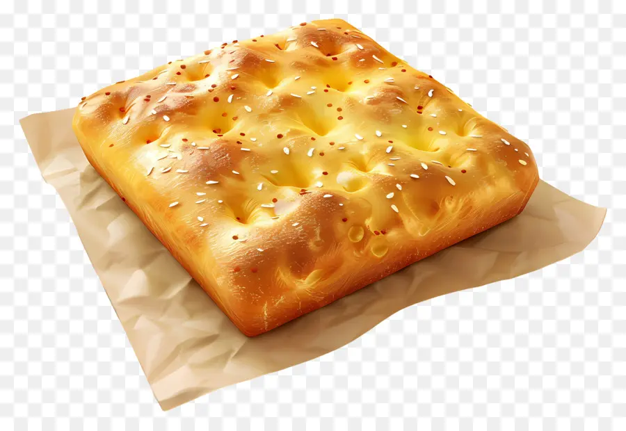 Pão Focaccia，Cozido PNG