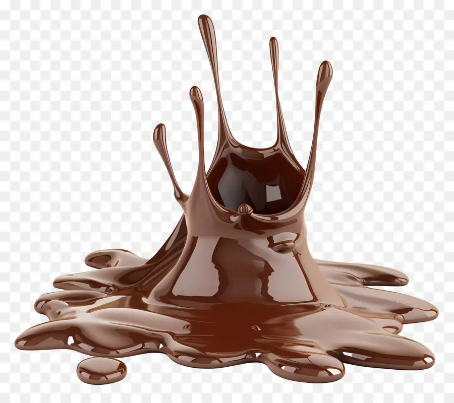 Chocolate Derretido，Respingo De Chocolate PNG