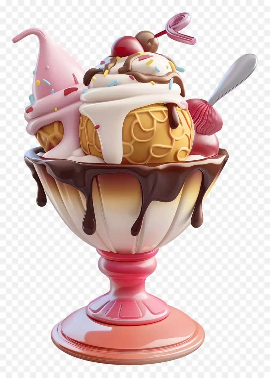 Sundae De Sorvete，Sobremesa PNG