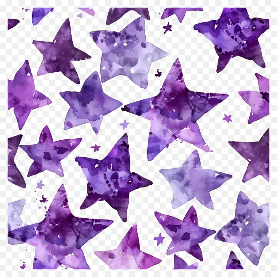 Fundo Roxo，Estrelas PNG