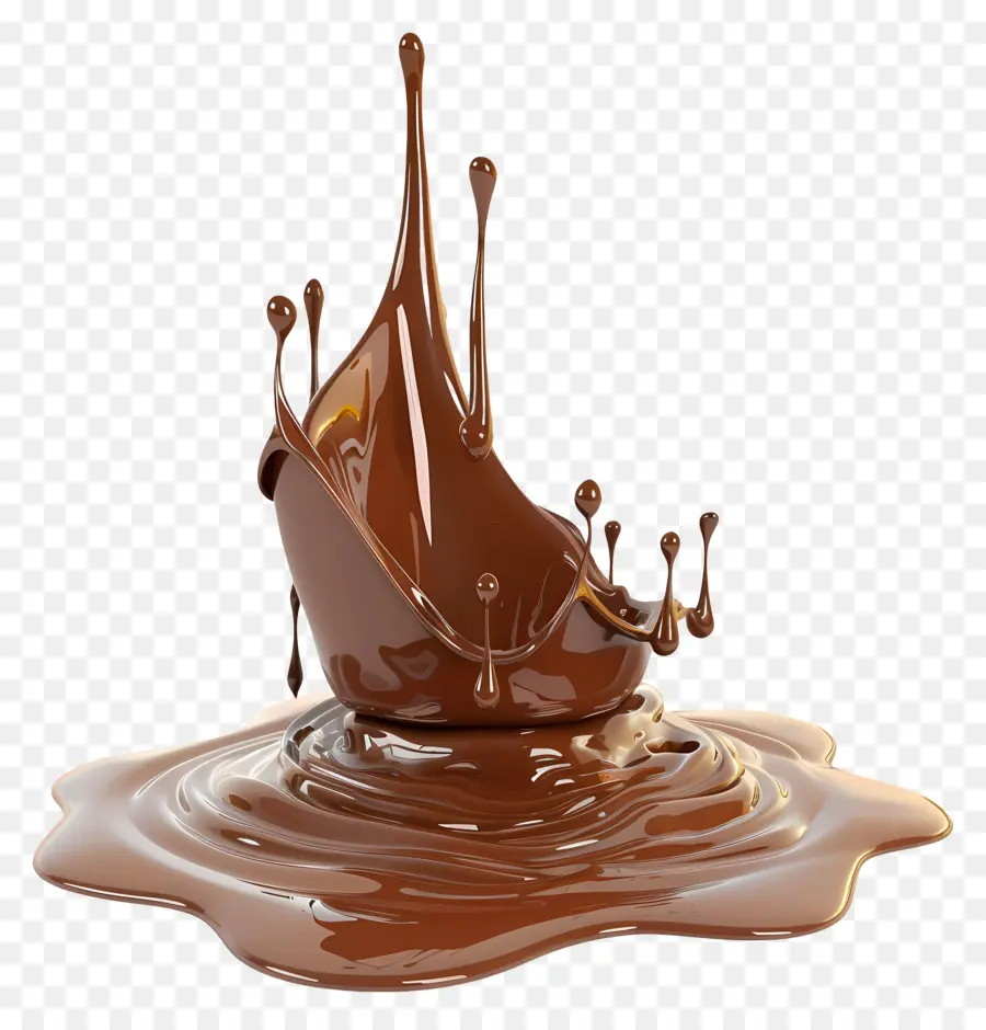 Chocolate Derretido，Respingo De Chocolate PNG