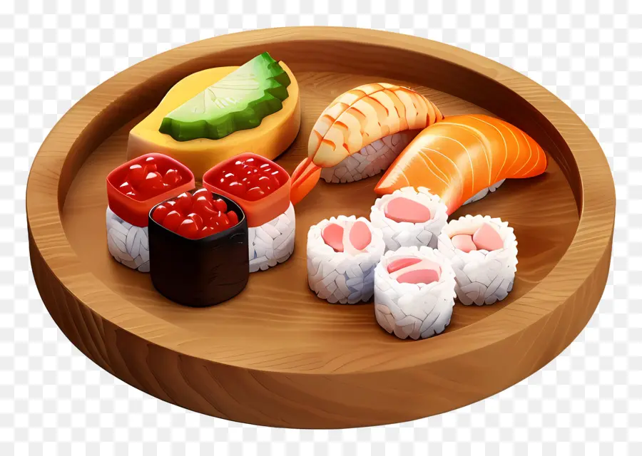 Sushi，Prato De Sushi PNG