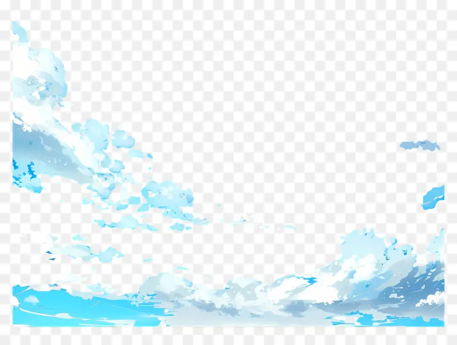 Fundo Do Céu，Onda Azul PNG