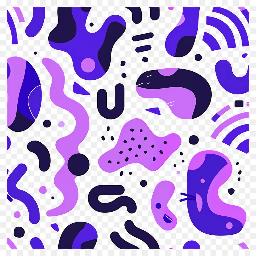 Fundo Roxo，Formas Abstratas PNG