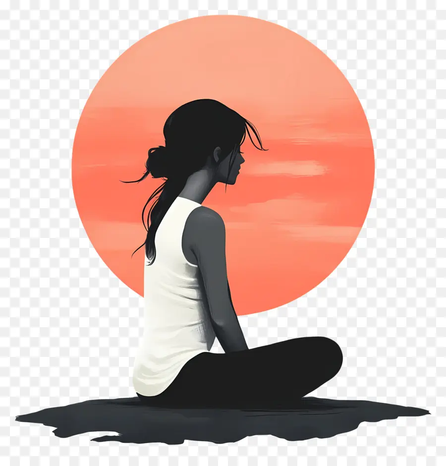 Serenidade，Mulher Meditando PNG