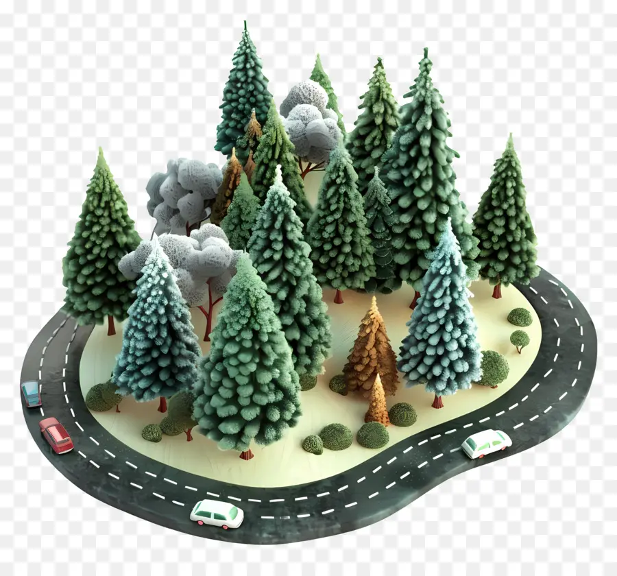 Floresta Rodoviária，Diorama Da Floresta PNG