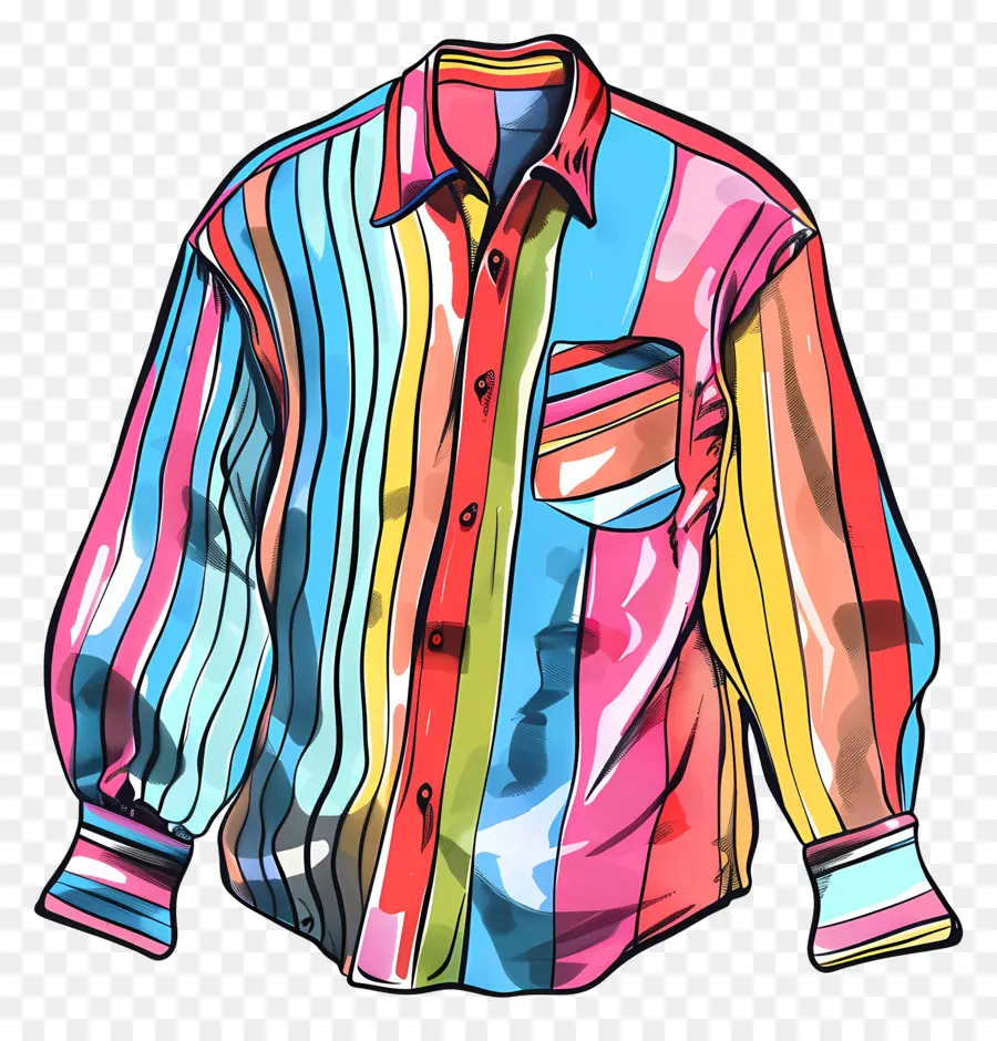 Camisa Listrada，Colorido PNG