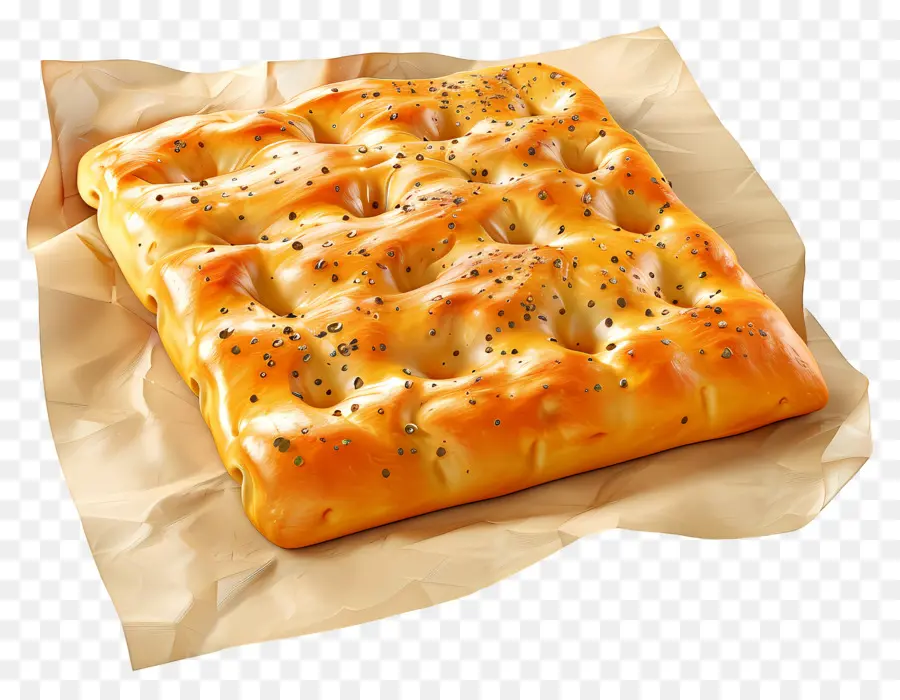 Pão Focaccia，Cozido PNG