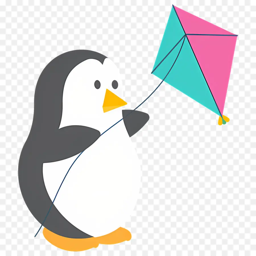 Pipa，Pinguim Com Pipa PNG