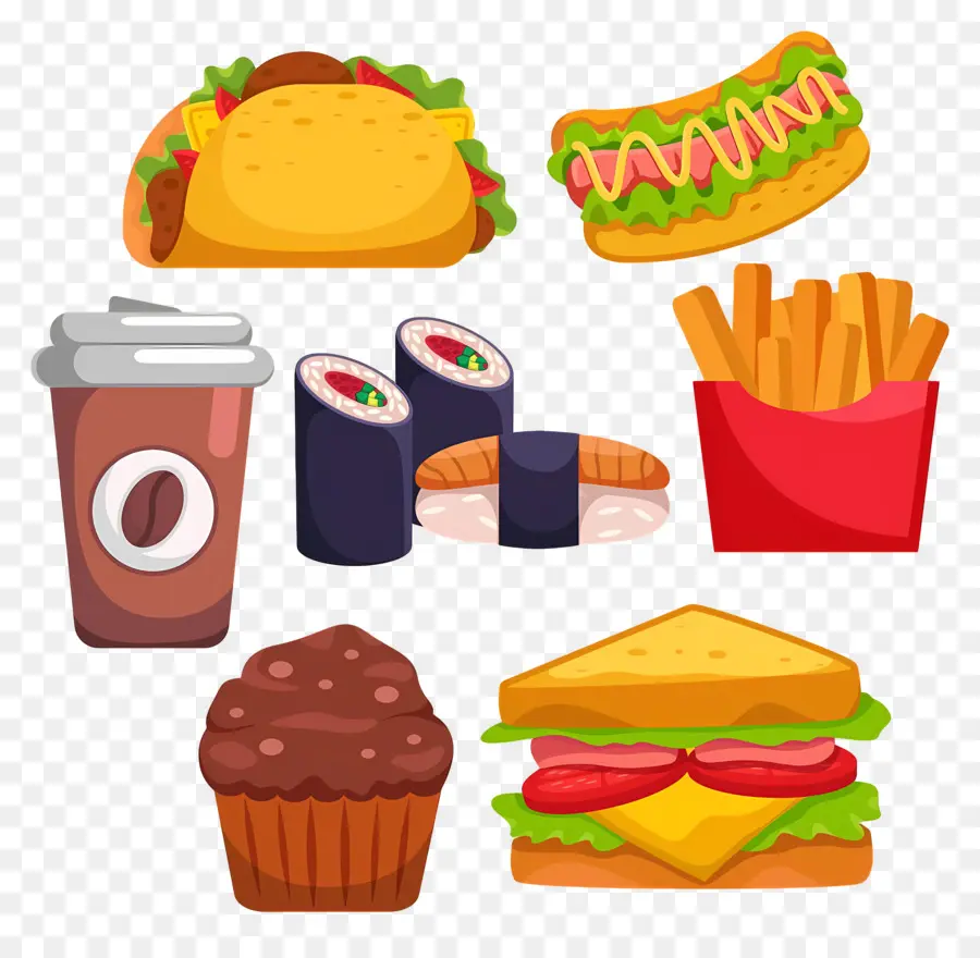 Junk Food，Comida Rápida PNG