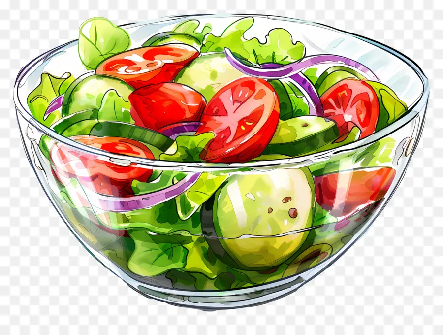 Tigela De Salada，Salada Colorida PNG