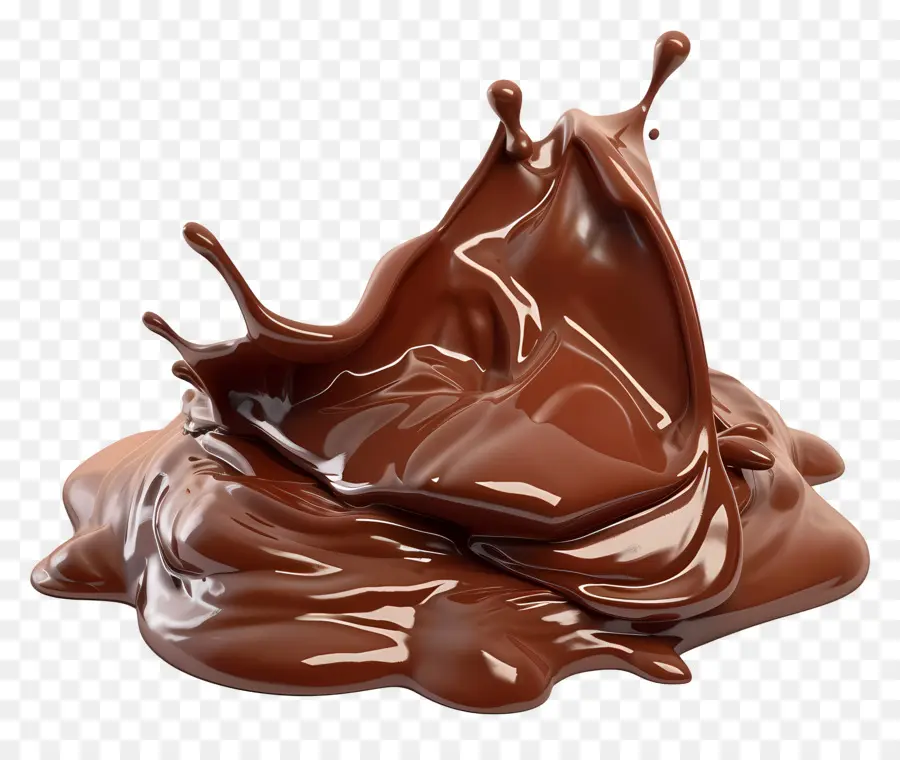 Chocolate Derretido，Respingo De Chocolate PNG