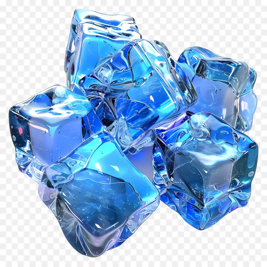 Gelo Azul，Cubos De Gelo Azuis PNG